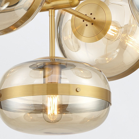 Żyrandol Nottingham - 5 źródeł światła - Antyczny mosiądz Quintiesse Eurofase QN-NOTTINGHAM-5P-AB