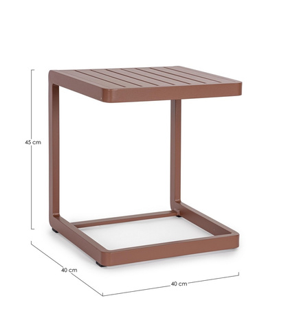 BIZZOTTO stolik ogrodowy KONNOR brązowy
