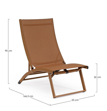 BIZZOTTO leżak ogrodowy TAYLOR brązowy