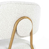 RICHMOND krzesło barowe XENIA 65 cm WHITE BOUCLÉ białe