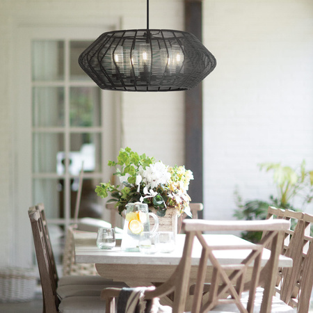 Lampa wisząca Luca - 5 źródeł światła - Czarny Quintiesse QN-LUCA-5P-M-BK-BK