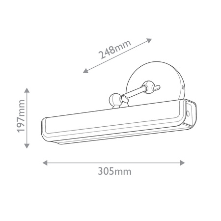 Mała obrazówka LED Valise Picture - Vintage mosiądz, skóra smokingowa Quintiesse QN-VALISE-PL-S-VBS-TL