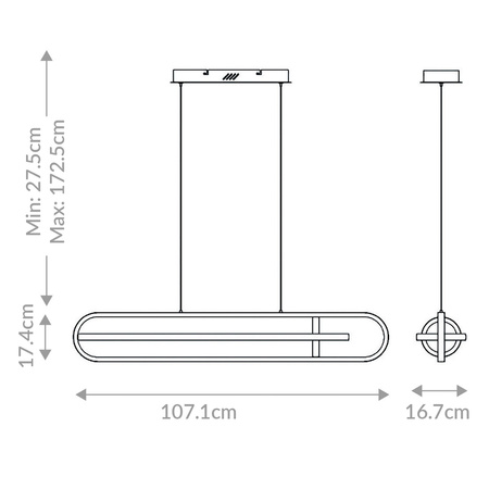 Lampa wyspowa Demark - Szczotkowane złoto Quintiesse Eurofase QN-DEMARK-LP-BG