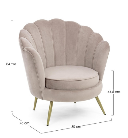 BIZZOTTO fotel GILIOLA szary