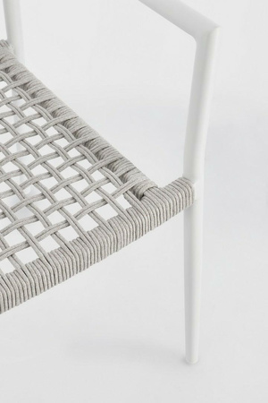 BIZZOTTO krzesło ogrodowe CALETA białe    / szare