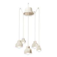 SOSPENSIONE 5 LUCI  / 5-LIGHTS PENDANT BERIMBAU Ferroluce C2605-CRM