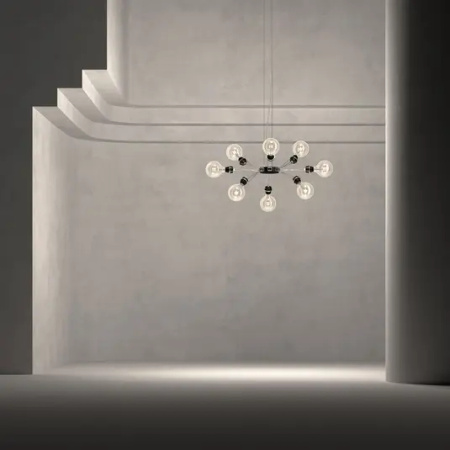 Lumina Matrix Otto lampa wisząca 8-pkt., czarna