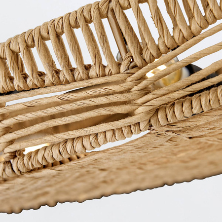 Lampa wisząca Ophelia - 6 źródeł światła - Czarny, karmelowy beż Quintiesse QN-OPHELIA-6P-BK-CAM