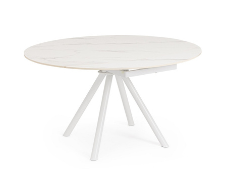 BIZZOTTO stół ogrodowy RAUNI 87-135       biały / rozkładany