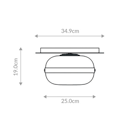 Mały plafon Nottingham - 1 źródło światła - Antyczny mosiądz Quintiesse Eurofase QN-NOTTINGHAM-F-S-AB