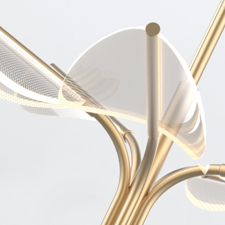 Mała lampa wisząca LED Floriana - Naturalny mosiądz Quintiesse QN-FLORIANA-P-S-NBR