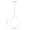 SOSPENSIONE VETRO BIANCO LATTE - MILK WHITE GLASS PENDANT CORCOVADO Ferroluce C2742-VLT