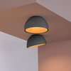 Vibia Duo Lampa Sufitowa LED Prosta 4000 K, średnica 35cm, wys. 19 cm, Szary Grafitowy Mat Dąb