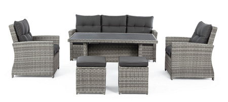 BIZZOTTO zestaw ogrodowy ARIEL szary