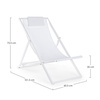 BIZZOTTO leżak ogrodowy składany TAYLOR   biały