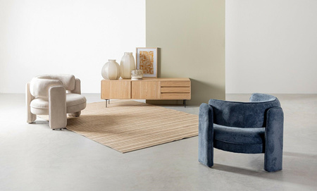 BIZZOTTO fotel AISHA niebieski