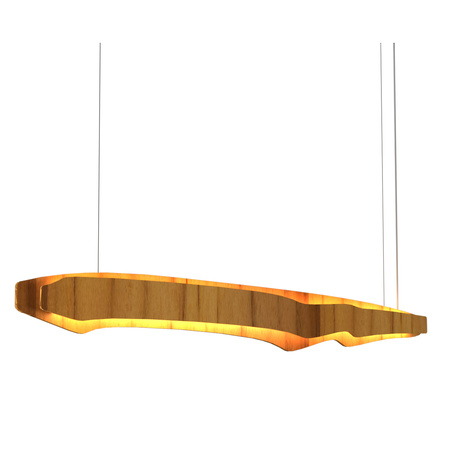 Lampa wyspowa Horizon Brązowy, Drewno Quintiesse Accord QN-HORIZON-LED-LP-140-TEAK