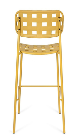 BIZZOTTO krzesło barowe ogrodowe CLOVER   żółte