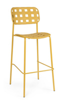 BIZZOTTO krzesło barowe ogrodowe CLOVER   żółte