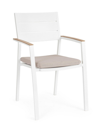 BIZZOTTO krzesło ogrodowe ZELMAR białe