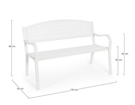 BIZZOTTO ławka ogrodowa LIZETTE biała