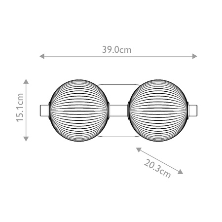 Kinkiet Palmas - 2 źródła światła - Polerowany nikiel Quintiesse Eurofase QN-PALMAS-2W-PN