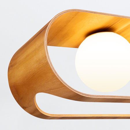 Lampa wisząca Sfera Brązowy, Drewno Quintiesse Accord QN-SFERA-3P-TEAK
