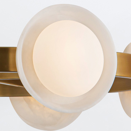 Żyrandol LED Alonso - Vintage mosiądz Quintiesse QN-ALONSO8-VBS-AR