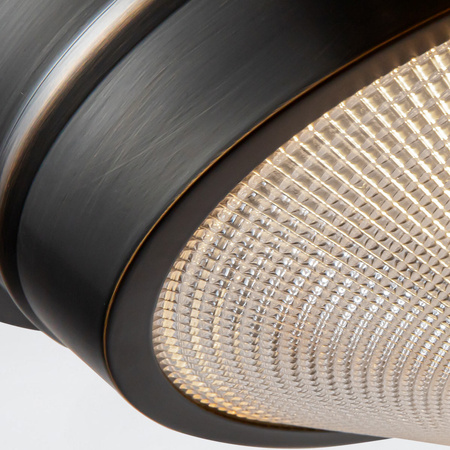 Mały plafon Willard - 1 źródło światła - Miejski brąz Quintiesse QN-WILLARD-F-S-UBZ-PG