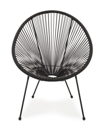 BIZZOTTO krzesło ogrodowe PARKER czarne