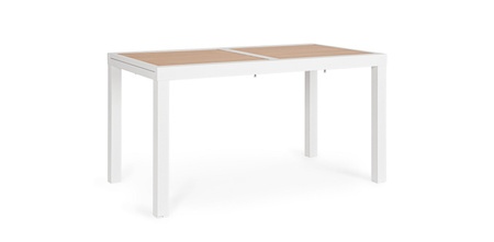 BIZZOTTO stół ogrodowy HILIJA 140-210     biały / rozkładany