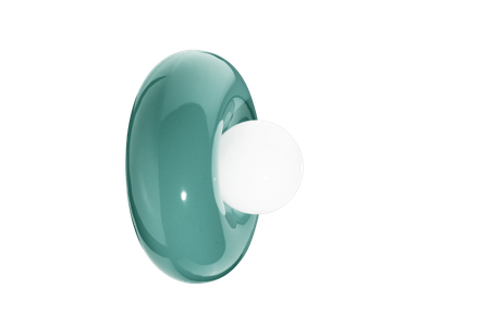 APPLIQUE DIFFUSORE VETRO OPALINO - WALL LAMP WITH GLASS DIFFUSER BUMBUM Ferroluce C2750-TUR