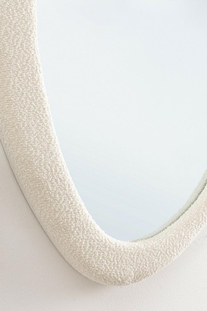 BIZZOTTO lustro ścienne BOUCLÉ 59x90 cm   białe