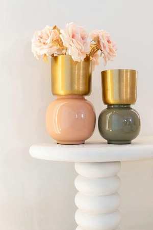 RICHMOND wazon CLOVER szczotkowane złoto