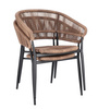 BIZZOTTO krzesło ogrodowe ALGAIDA         brązowe