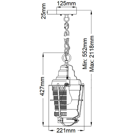 Latarnia wisząca Chance Harbor - 1 źródło światła Chance Harbor Quintiesse Kichler QN-CHANCE-HARBOR8