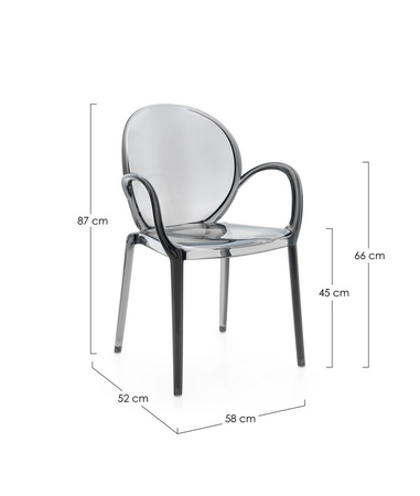 BIZZOTTO krzesło ogrodowe CAMILLA         dymione