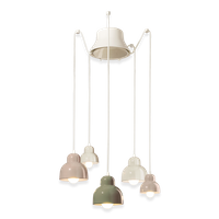 SOSPENSIONE 5 LUCI accento VSA / 5-LIGHTS PENDANT VSA accent BERIMBAU Ferroluce C2606-MIX