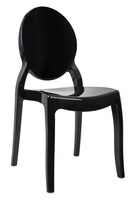 Krzesło ELIZABETH czarne - poliwęglan