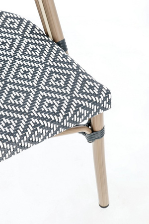 BIZZOTTO krzesło ogrodowe SILVEIRA        czarne