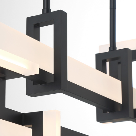 Mała lampa wyspowa Inizio - Matowa czerń Quintiesse Eurofase QN-INIZIO-LP-S-BK