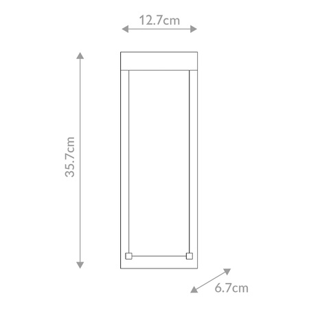 Mała latarnia naścienna Kabo - Teksturowana czerń Quintiesse Eurofase QN-KABO-S-BK