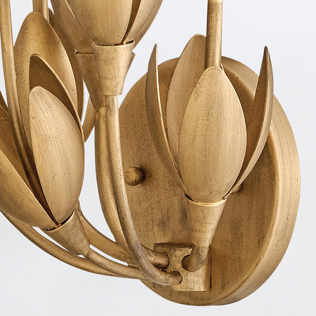 Kinkiet Flora - 3 źródła światła - Oksydowane złoto Quintiesse QN-FLORA-3W-GD