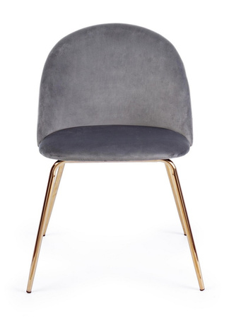 BIZZOTTO krzesło TANYA VELVET szare