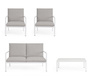 BIZZOTTO zestaw ogrodowy KONNOR 2 biały