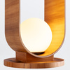 Lampa stołowa Sfera Brązowy, Drewno Quintiesse Accord QN-SFERA-TL-L-TEAK