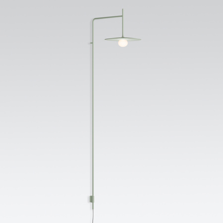 Vibia Tempo Lampa Ścienna LED ze Ściemniaczem i Przewodem, 42.5 GL, 25 cm, Zielony Mat