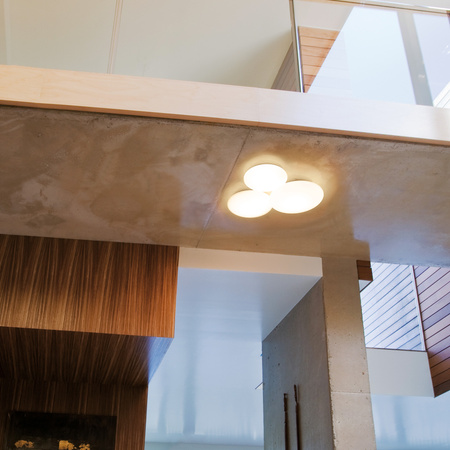 Vibia Puck Lampa Sufitowa, szer. 568, wys. 11, GL 49.2 cm, Satyna Szary Aluminiowy