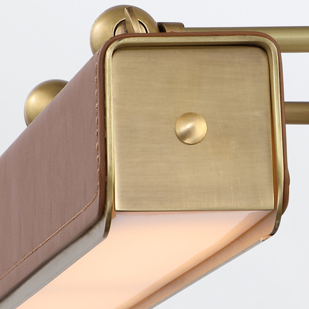 Średnia obrazówka LED Valise Picture - Vintage mosiądz, skóra koniakowa Quintiesse QN-VALISE-PL-M-VBS-CL