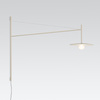 Vibia Tempo Lampa Ścienna LED ze Ściemniaczem i Przewodem, 122.5 GL, 25 cm, Kremowy Mat